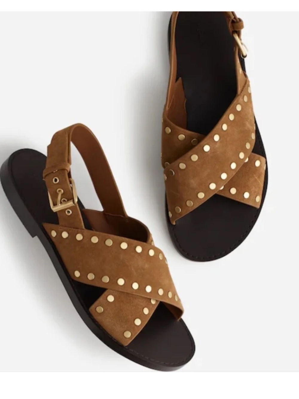 Madewell Crisscross Slingback Sandals in Dried Acorn - Size 8